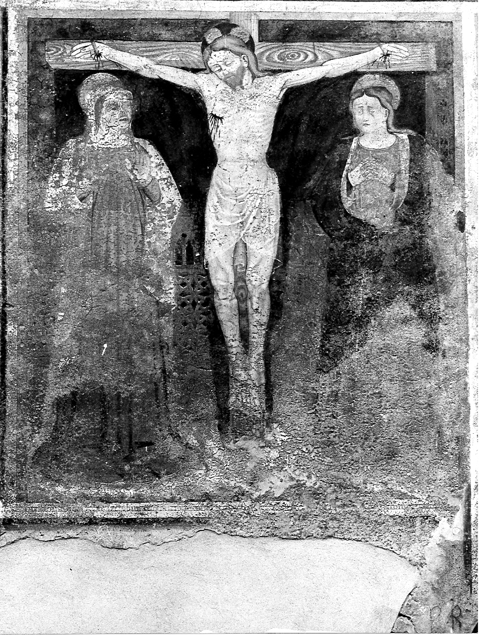 crocifissione (dipinto, opera isolata) - ambito lombardo (fine sec. XV)