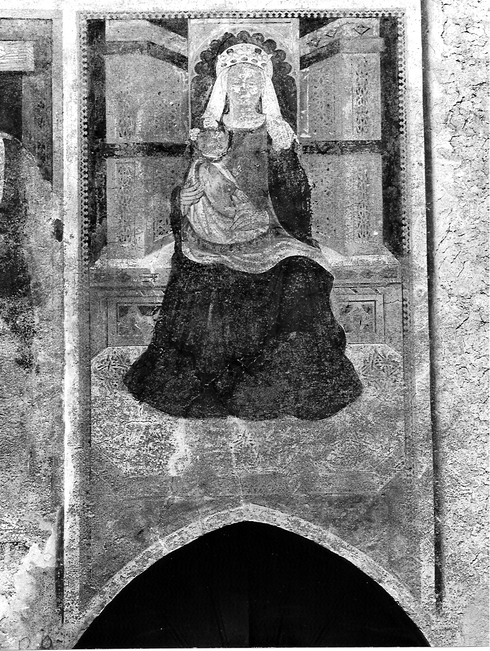 Madonna con Bambino in trono (dipinto, opera isolata) - ambito lombardo (fine sec. XV)