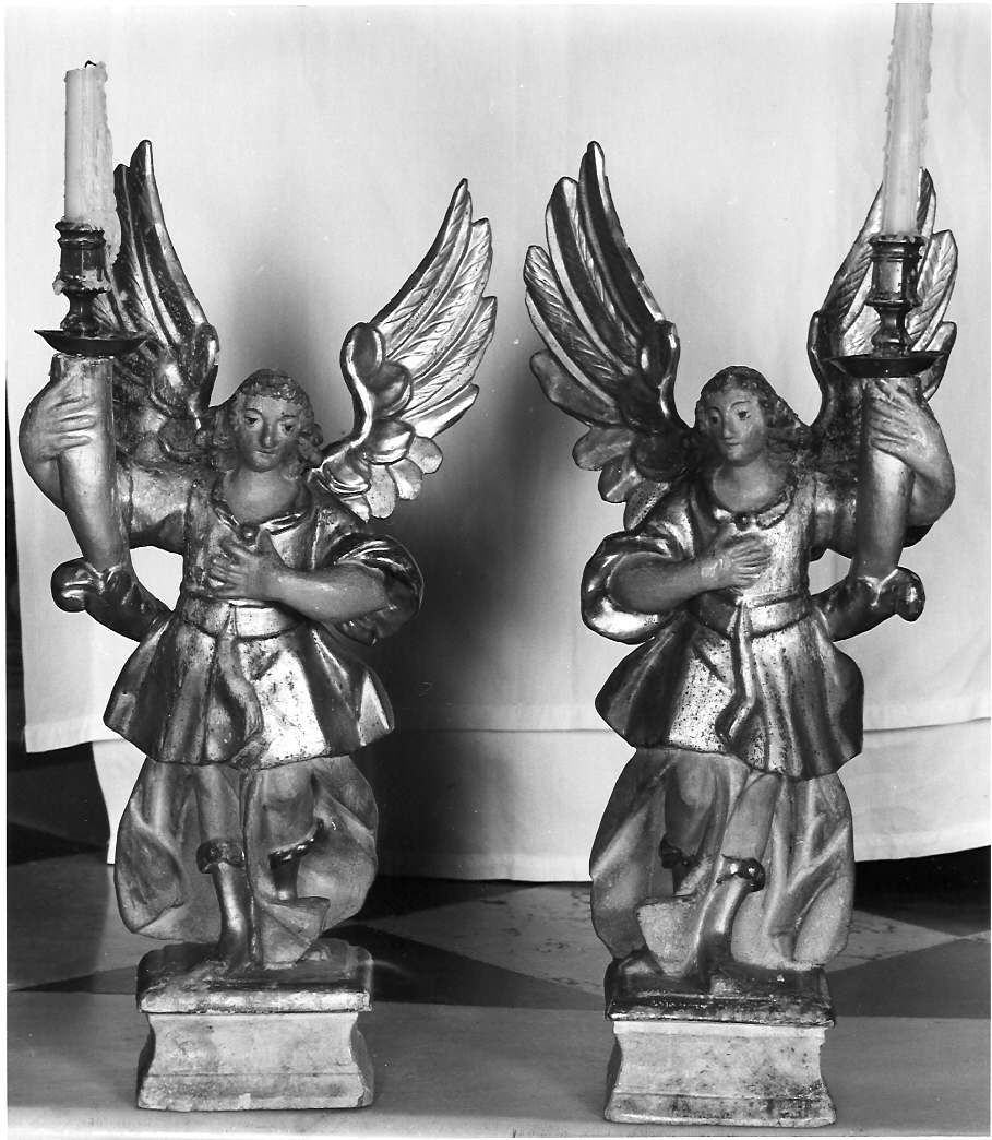 angeli (candelabro - a statua, coppia) - ambito bresciano (fine/inizio secc. XVII/ XVIII)