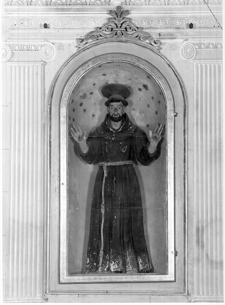 San Francesco d'Assisi (statua, elemento d'insieme) - ambito cremonese (seconda metà sec. XVIII)