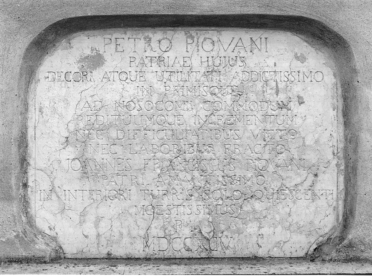 lapide tombale, opera isolata - ambito ostianese (sec. XVIII)