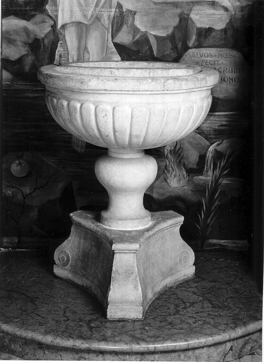 fonte battesimale, opera isolata - ambito bresciano (seconda metà sec. XVII)