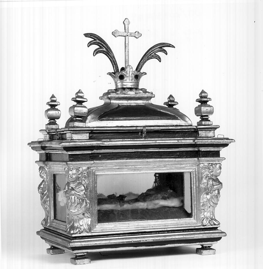 reliquiario a teca - a urna, opera isolata - ambito bresciano (ultimo quarto sec. XVII)