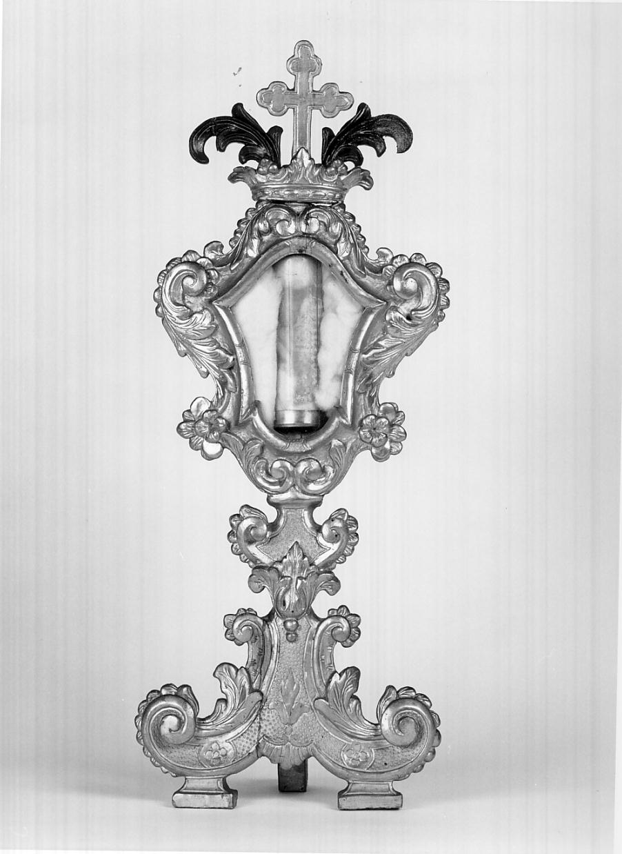 reliquiario - a ostensorio, serie - ambito bresciano (seconda metà sec. XVIII)