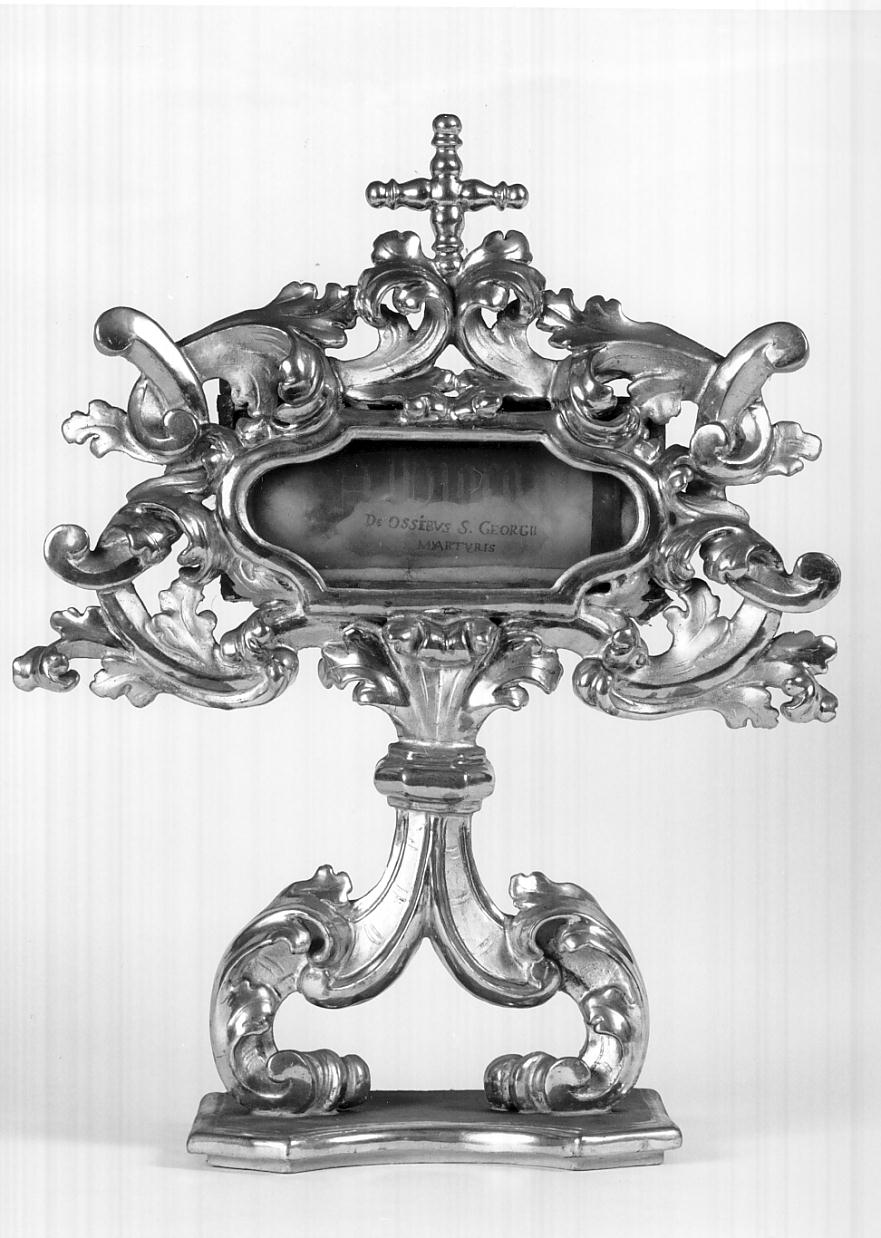 reliquiario - a tabella, serie - ambito bresciano (seconda metà sec. XVIII)