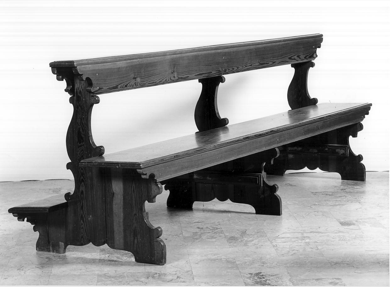 banco da chiesa, opera isolata - ambito ostianese (ultimo quarto sec. XIX)