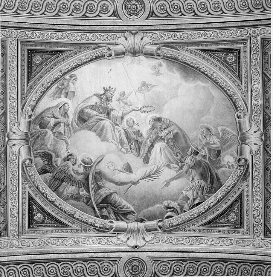 Gloria di S. Gaudenzio (dipinto, complesso decorativo) di Miolato Gaetano (sec. XX)