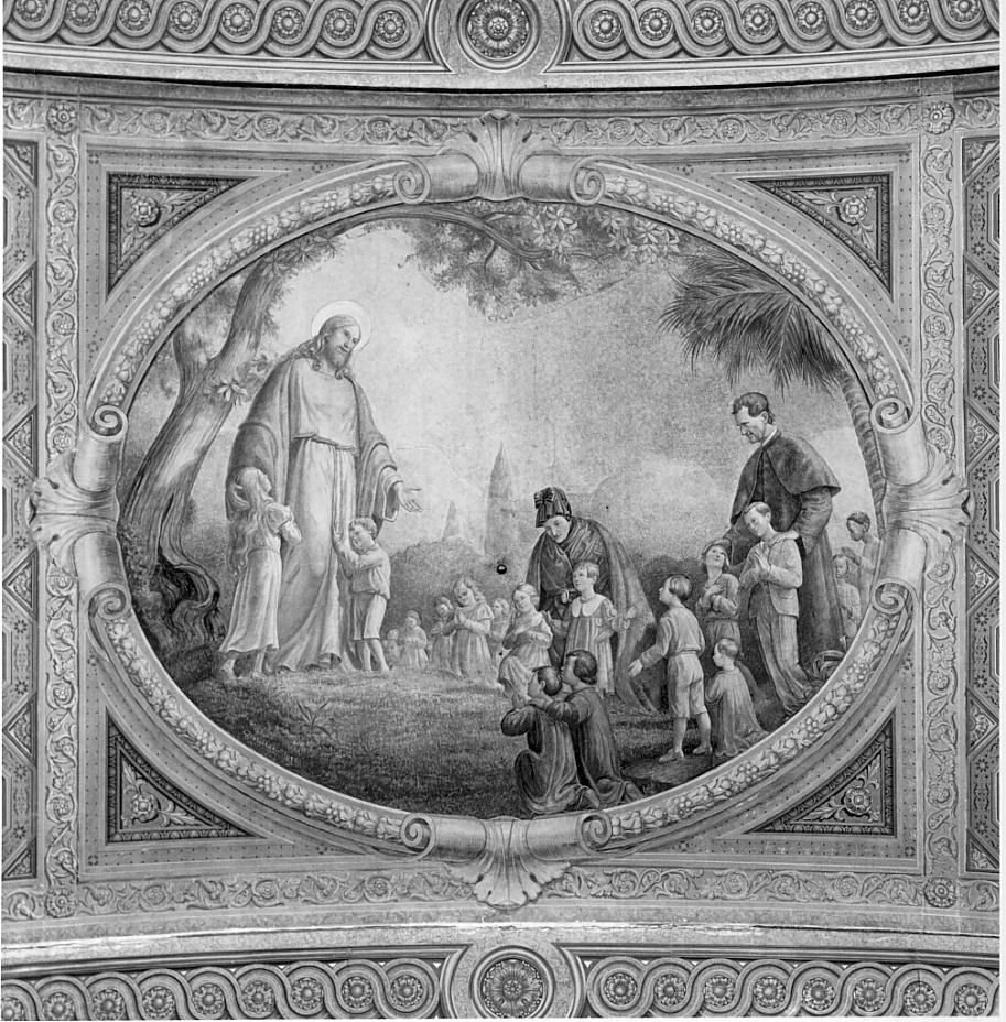Sinite parvulos venire ad me (dipinto, complesso decorativo) di Miolato Gaetano (sec. XX)