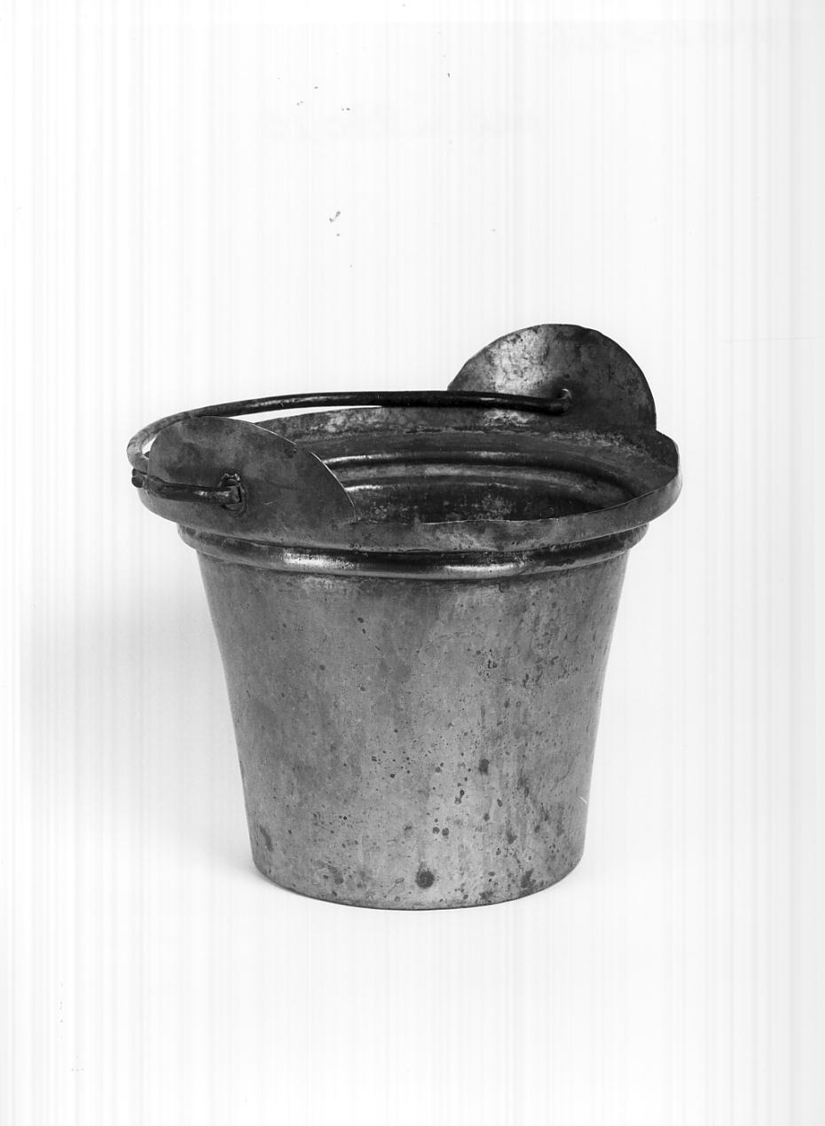 secchiello per l'acqua benedetta, opera isolata - ambito ostianese (seconda metà sec. XIX)