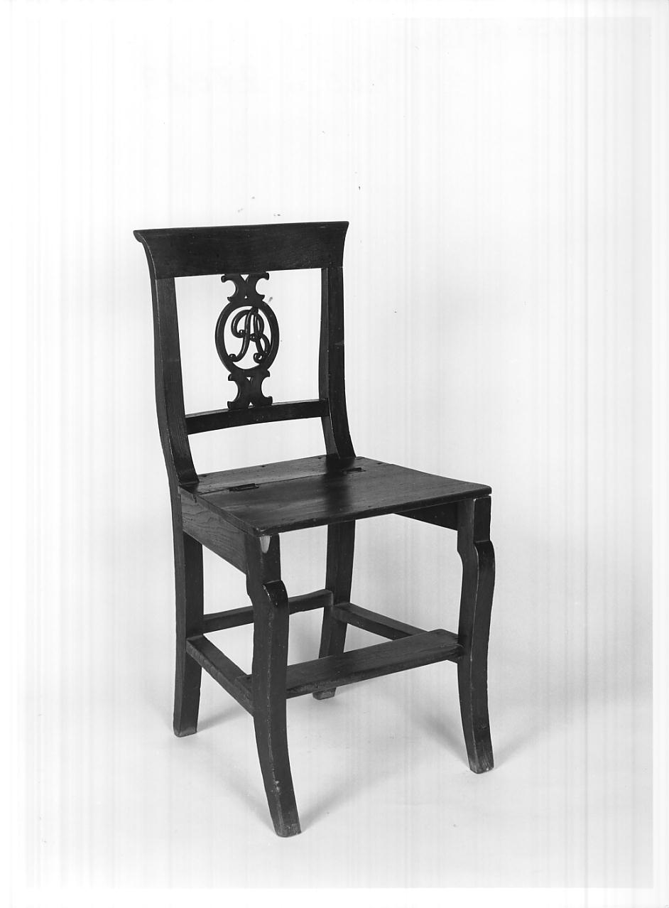 sedia-inginocchiatoio, opera isolata - ambito ostianese (seconda metà sec. XIX)