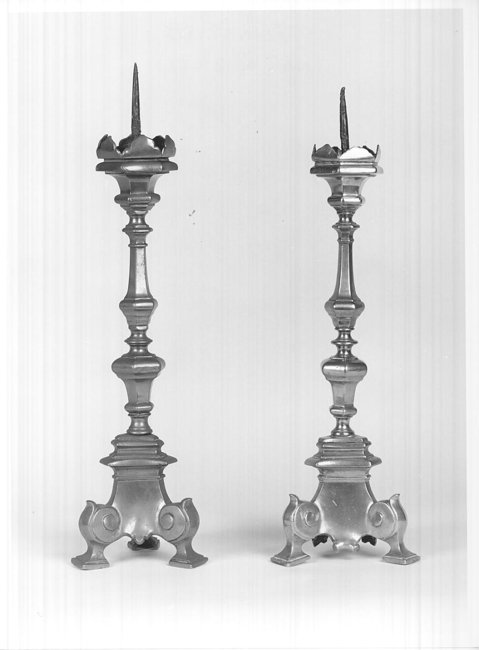 candeliere, serie - ambito bresciano (seconda metà sec. XVIII)