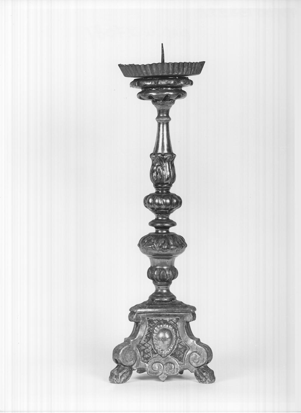 candelabro, serie - ambito bresciano (prima metà sec. XVIII)