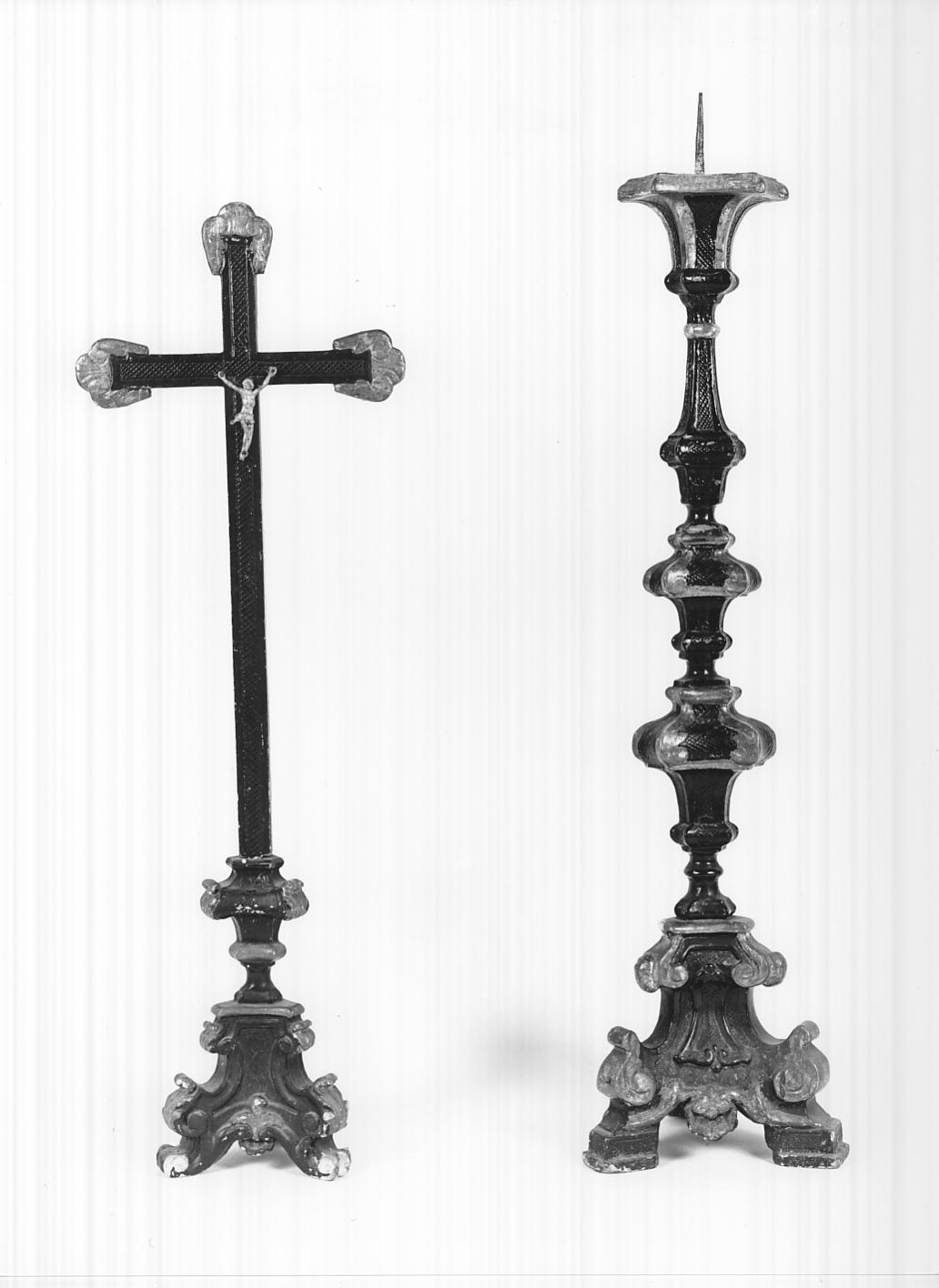 croce d'altare, elemento d'insieme - ambito bresciano (seconda metà sec. XVII)