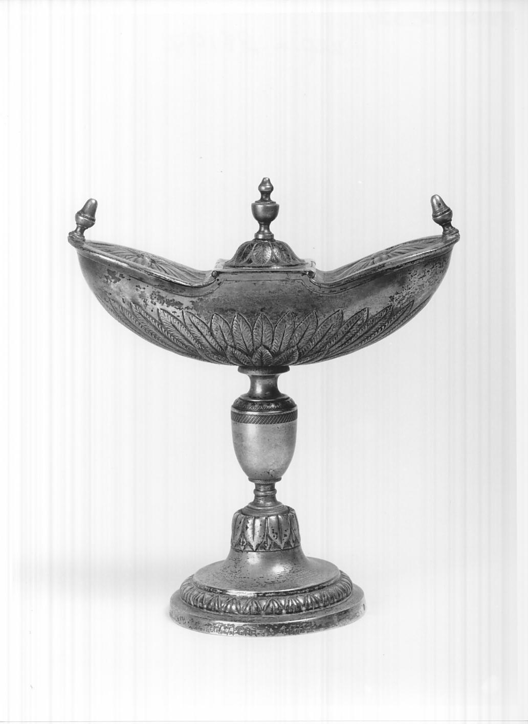 navicella portaincenso, elemento d'insieme - ambito bresciano (sec. XIX)