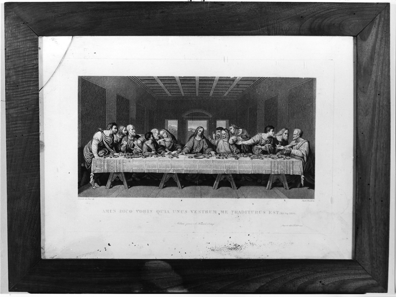 ultima cena (stampa, stampa composita) di Biasoli Angelo (prima metà sec. XIX)