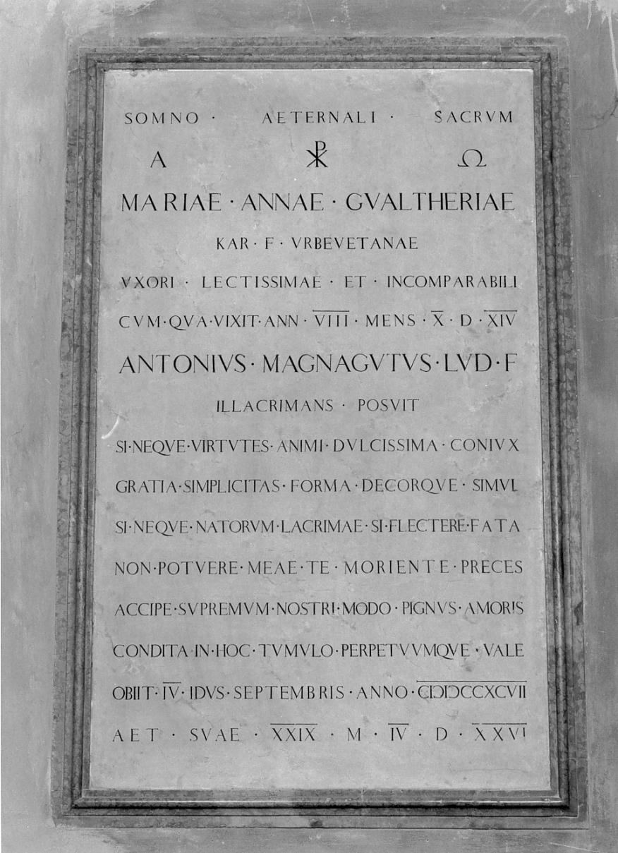 lapide commemorativa, opera isolata - ambito mantovano (sec. XVIII)