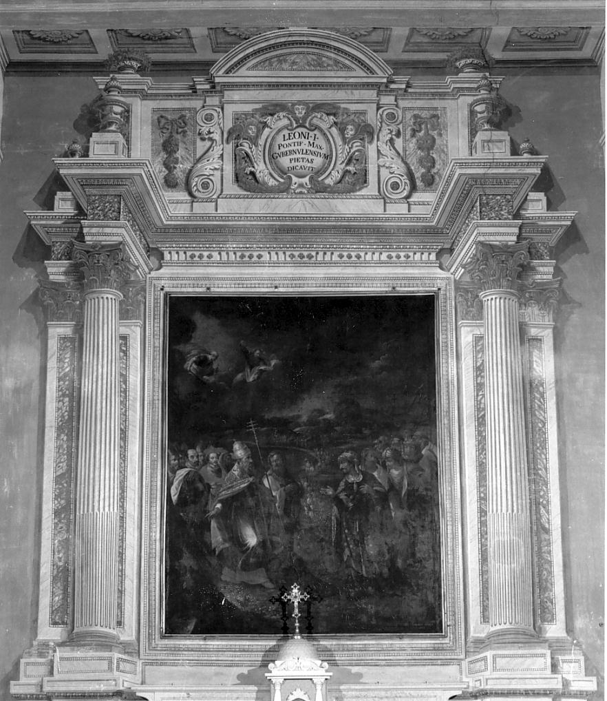 finta architettura / elementi decorativi a finti marmi (ancona, opera isolata) - ambito lombardo (sec. XIX)
