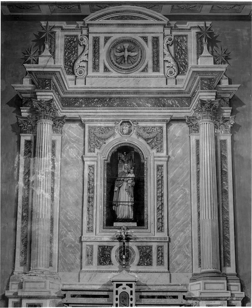 finta architettura / motivi decorativi a finti marmi venati (ancona, elemento d'insieme) - ambito lombardo (sec. XIX)