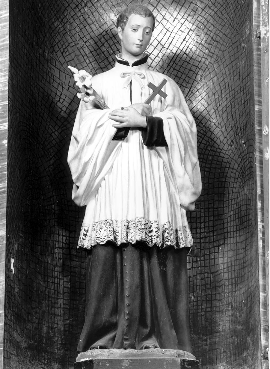 San Luigi Gonzaga (statua, opera isolata) - produzione lombarda (fine sec. XIX)