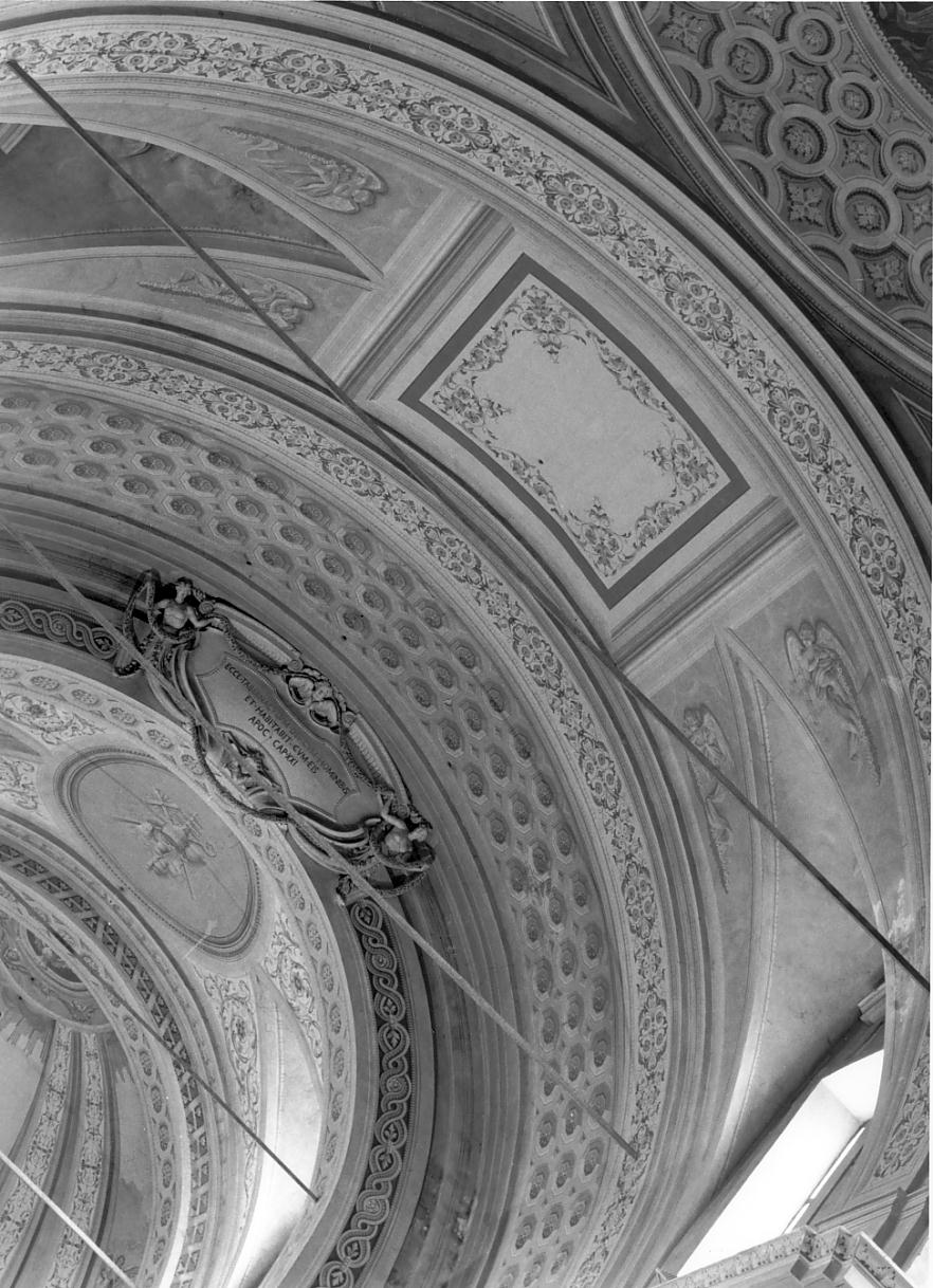 angeli / motivi decorativi fitomorfi (dipinto, elemento d'insieme) - ambito mantovano (fine sec. XIX)