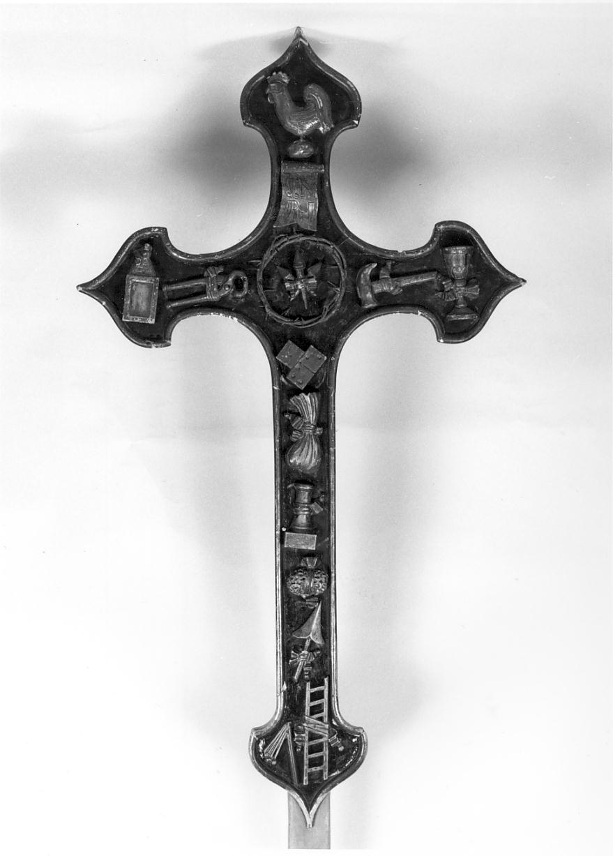 croce processionale, opera isolata - produzione mantovana (seconda metà sec. XIX)