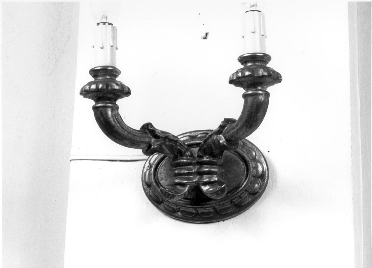 candeliere da parete, serie - produzione mantovana (seconda metà sec. XIX)