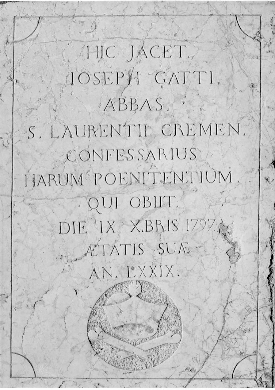 lapide tombale, opera isolata - manifattura bresciana (sec. XVIII)