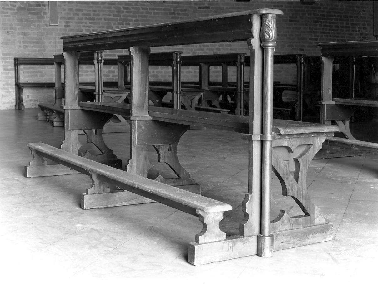 banco da chiesa, serie - manifattura mantovana (secondo quarto, secondo quarto sec. XX, sec. XX)