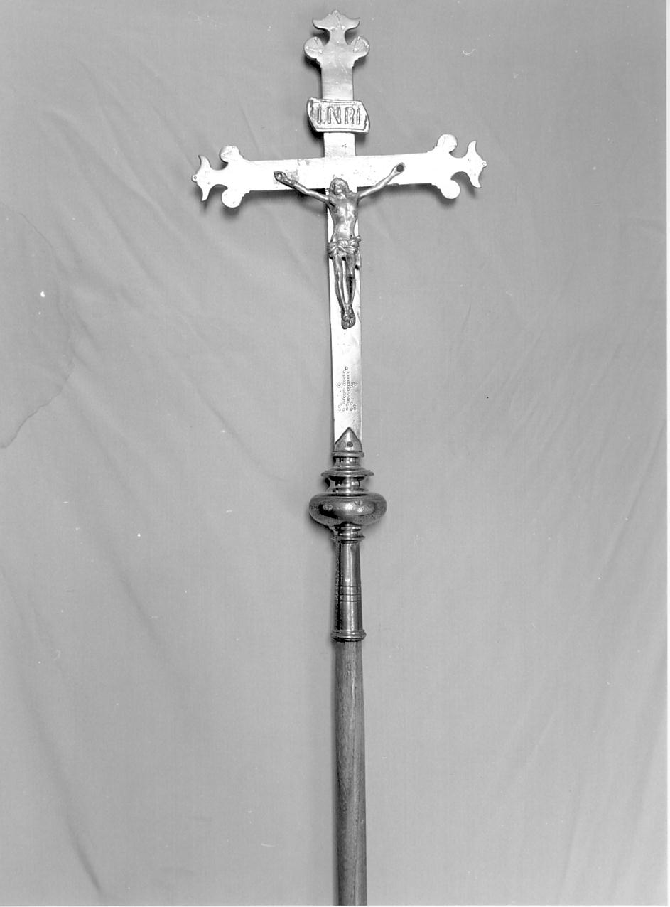 croce processionale, opera isolata - bottega mantovana (ultimo quarto sec. XIX)