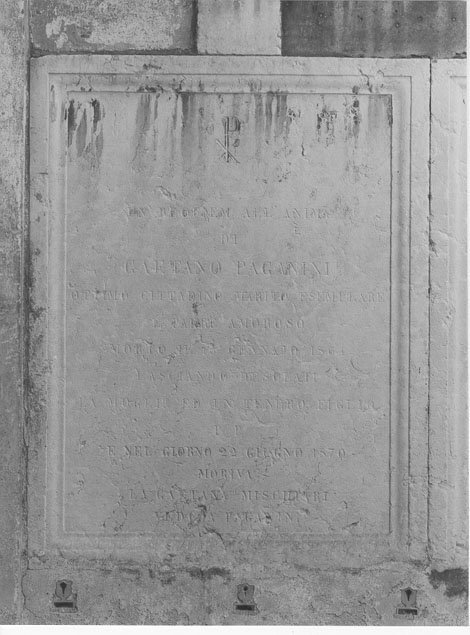 lapide commemorativa, opera isolata - manifattura mantovana (sec. XIX)