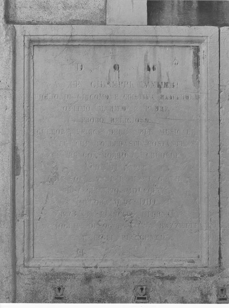 lapide commemorativa, opera isolata - manifattura mantovana (sec. XIX)