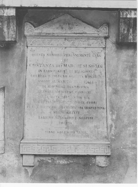 lapide commemorativa, opera isolata - manifattura mantovana (sec. XIX)