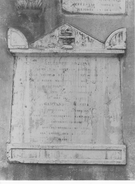 lapide commemorativa, opera isolata - manifattura mantovana (sec. XIX)