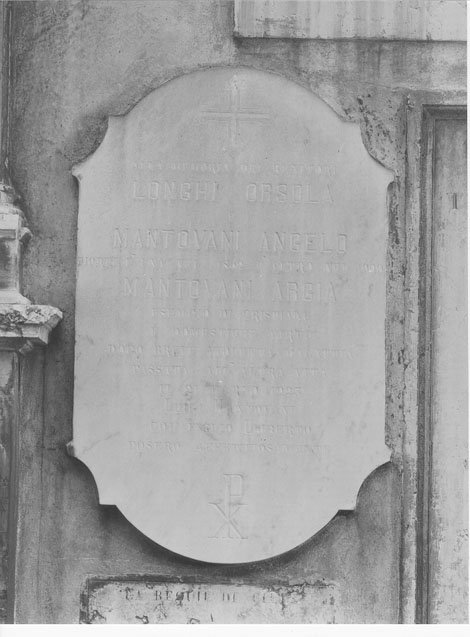 lapide commemorativa, opera isolata - manifattura mantovana (sec. XX)
