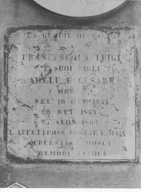 lapide commemorativa, opera isolata - manifattura mantovana (sec. XIX)