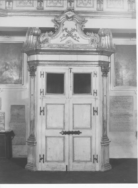 bussola d'ingresso, opera isolata - manifattura mantovana (metà sec. XVIII)