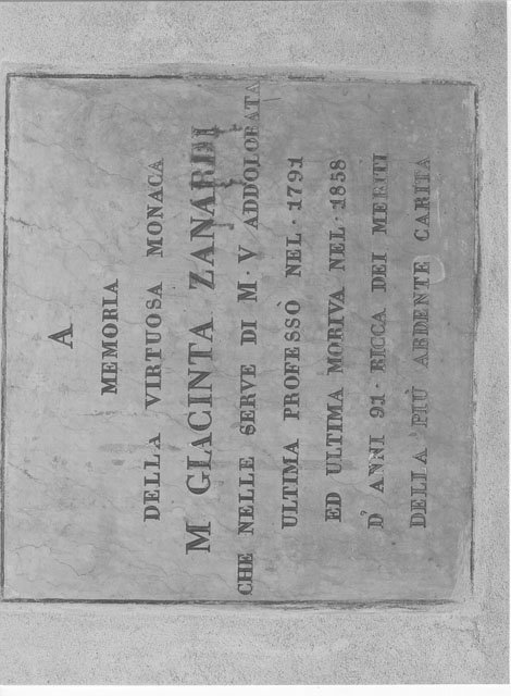 lapide commemorativa, opera isolata - manifattura mantovana (sec. XIX)