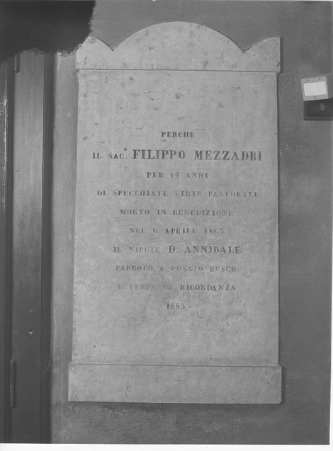 lapide celebrativa, opera isolata - manifattura mantovana (sec. XIX)