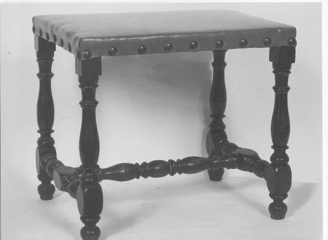 sgabello, serie - manifattura mantovana (seconda metà sec. XVIII)