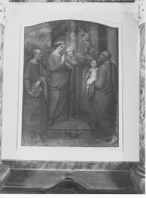 purificazione della Madonna (dipinto, opera isolata) di Razzetti Giuseppe (metà sec. XIX)