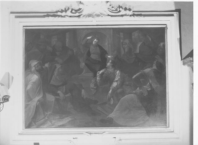 disputa di Gesù con i dottori nel tempio (dipinto, opera isolata) di Raineri Francesco Maria detto Schivenoglia (metà sec. XVIII)