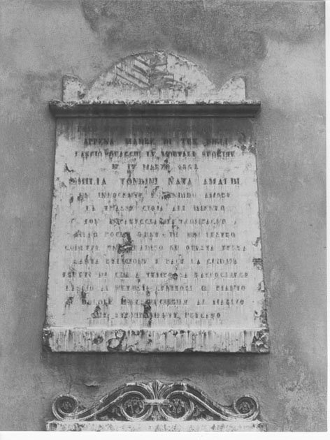 lapide commemorativa, opera isolata - manifattura mantovana (sec. XIX)