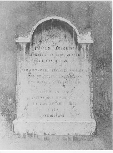 lapide commemorativa, opera isolata - manifattura mantovana (sec. XIX)