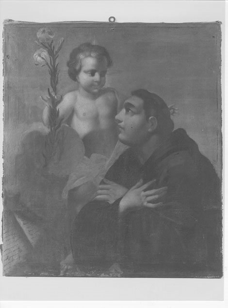 apparizione di Gesù Bambino a Sant'Antonio da Padova (dipinto, opera isolata) - ambito mantovano (sec. XVIII)