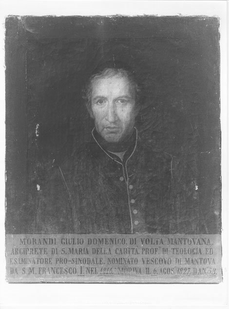 Giulio Domenico Morandi, ritratto d'uomo (dipinto, opera isolata) - ambito mantovano (sec. XIX)