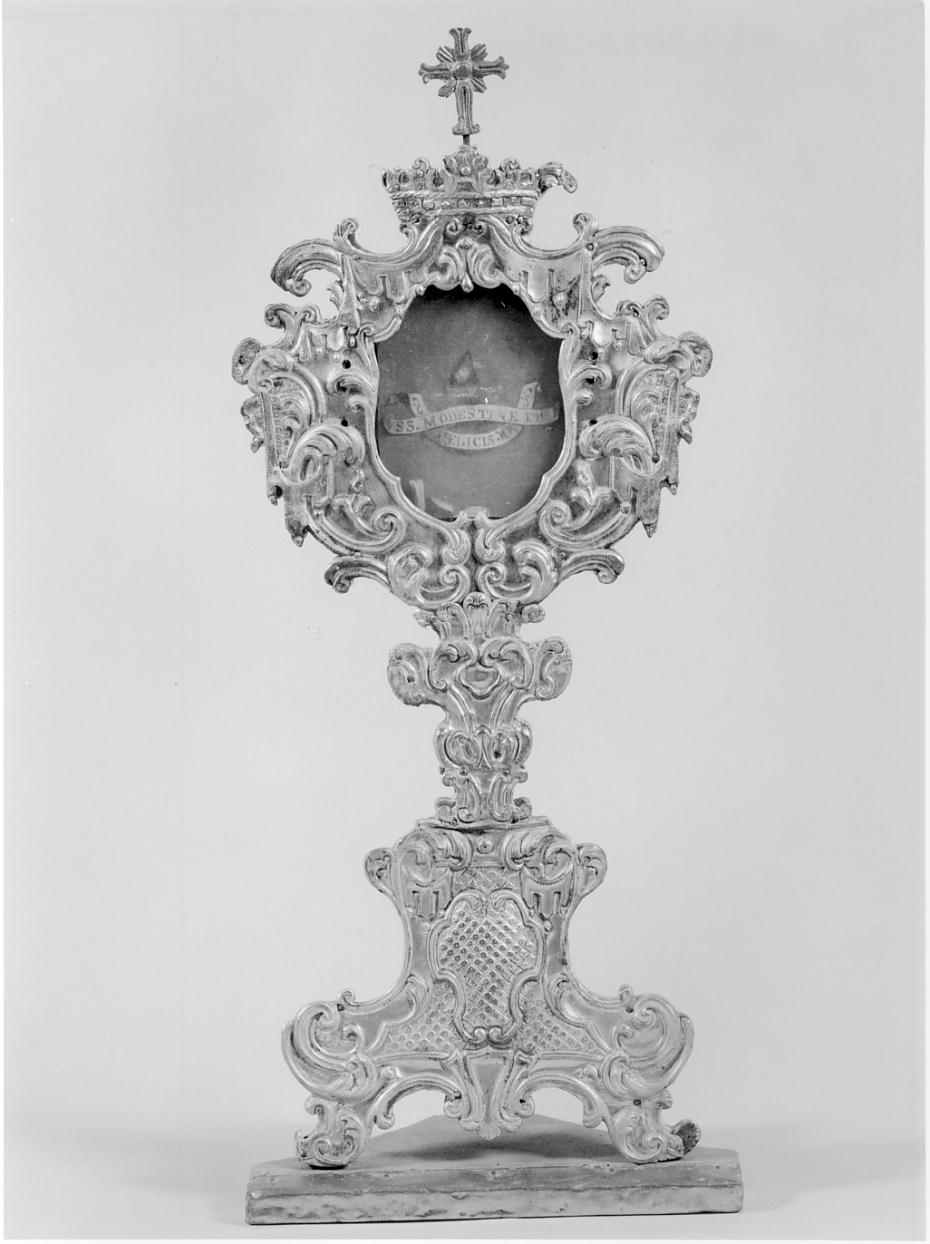 reliquiario - a ostensorio, serie - produzione lombarda (prima metà sec. XVIII)