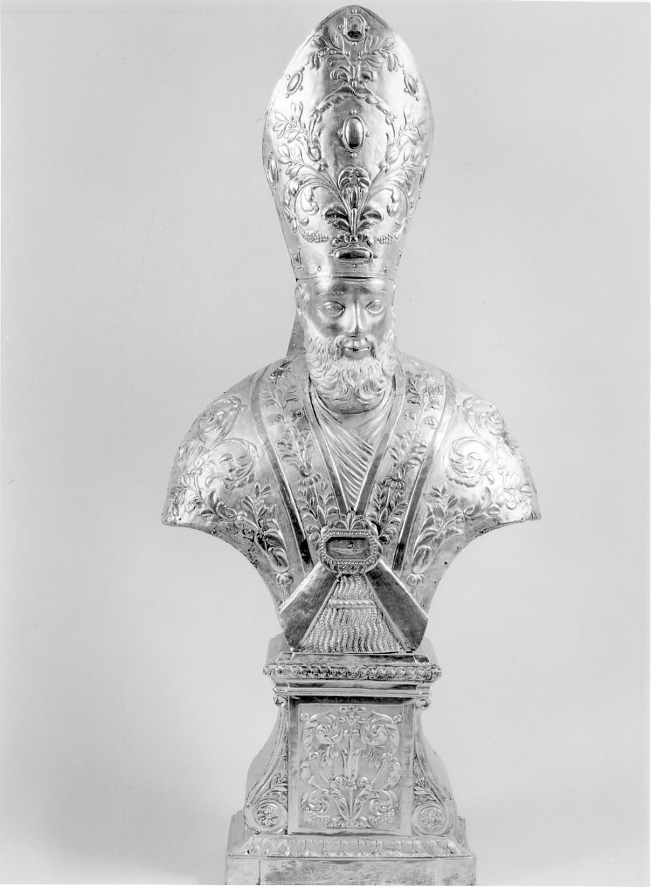 santi vescovi (reliquiario - a busto, serie) - produzione lombarda (prima metà sec. XIX)