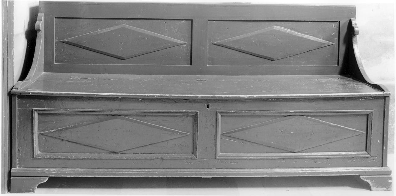 cassapanca, opera isolata - ambito cremonese (seconda metà sec. XIX)