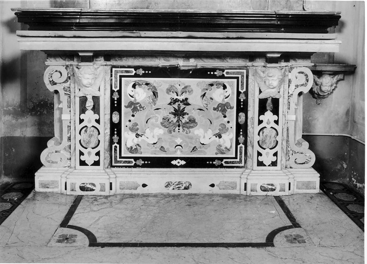 cherubini e motivi decorativi fitomorfi (altare - a mensa, elemento d'insieme) - ambito cremonese (sec. XVIII)