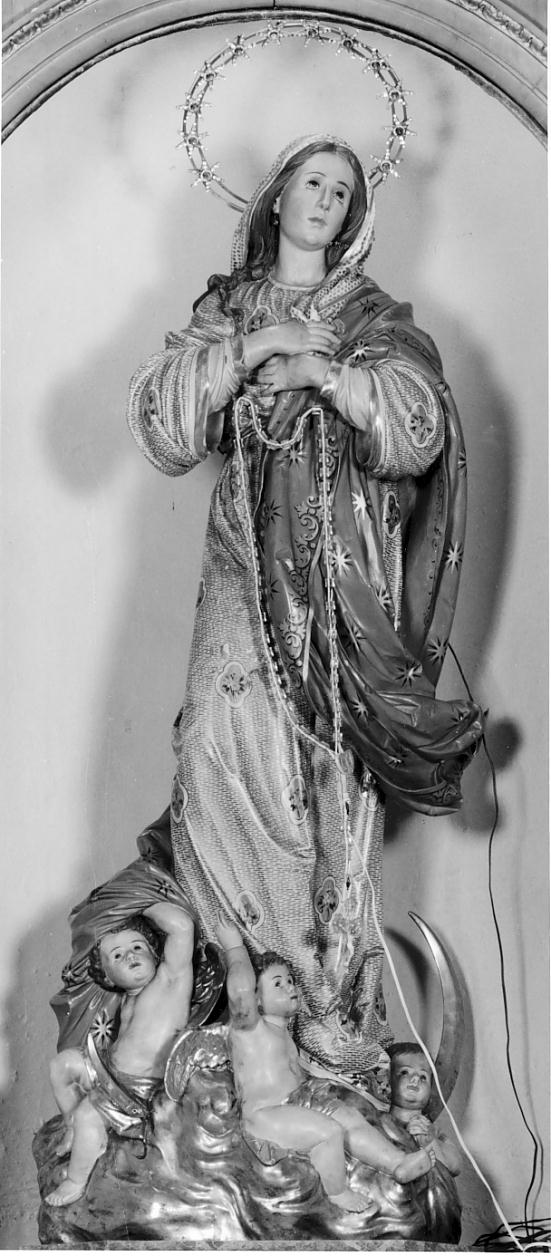 Madonna del Rosario (statua, elemento d'insieme) - ambito cremonese (prima metà sec. XX)